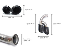 3-Layers Sport Exhaust Tips Pipe For Porsche 958.2 Cayenne 92A 2015-2018 et151