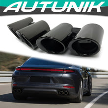 Gloss Black Exhaust Tips Replace for Porsche Panamera 4 / 4S 976 2024 2025+