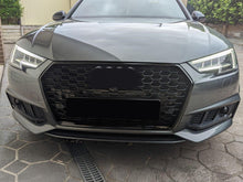 Front Honeycomb Grille Black For AUDI A4 B9 S4 2017-2019 fg67
