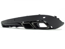 C63 Style Rear Diffuser + Black Exhaust Tips For Mercedes W205 C-Class Base C300 C250 Non-AMG 2015-2021