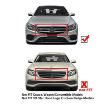 Black/Chrome Diamond Grill Front Grille For Mercedes Benz W213 Sedan 2017-2020