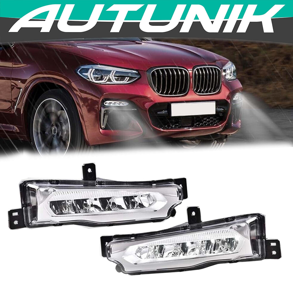 LED Fog Lights For 16-18 BMW X1/X4/X5/X6 2011-2016 BMW X3 Front Bumper Lamp Pair