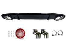 Rear Diffuser Black + Chrome Exhaust Tips for Audi A4 B85 Non-Sline 2013-2016 di199