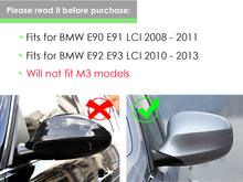 Real Carbon Fiber Side Mirror Cover Caps For BMW E90 E91 E92 E93 LCI mc42