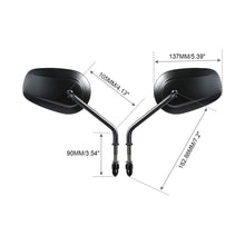 Matte Black Rear View Mirrors for Harley Davidson 1982+ Sportster, Softail, Dyna, Touring