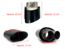 RS Style Gloss Black Twin Exhaust Tips For Audi S3 S4 S5 S6 Muffler Upgrade