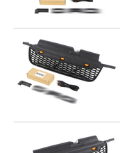 Black Front Bumper Upper Grille w/ LED Lights Fit For FORD ESCAPE / KUGA 2005-2007