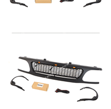 Black Front Grille Bumper Mesh Grill With LED Bar for Ford Explorer 1995-2001