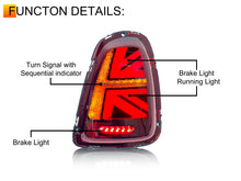 SMOKED/RED LED Rear Tail Lights For BMW Mini Cooper R56 R57 R58 R59 2007-2013