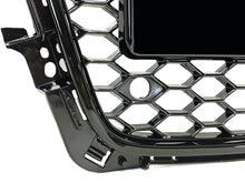 For 2009-2012 Audi A4/S4 B8 Front Bumper Hex Grille Mesh RS4 Style Gloss Black