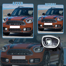 Pair LED Headlights w/ Animated DRL For Mini Cooper Countryman F60 2017–2020
