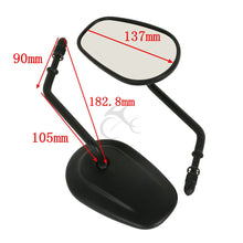 Matte Black Rear View Mirrors for Harley Davidson 1982+ Sportster, Softail, Dyna, Touring
