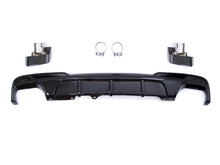 Gloss Black Rear Diffuser w/ Square Exhaust Tips Fit BMW F10 528i 535i 550i M-Sport 2011-2016