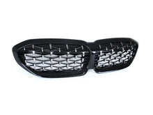 Silver Diamond Front Kidney Grill For BMW G20 3-Series M340i 2019 2020 2021 2022
