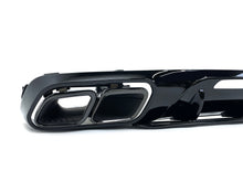 Gloss Black Rear Diffuser w/ Quad Exhaust Tips For 2015-2018 Mercedes CLS-Class W218 CLS550 CLS63 AMG Bumper