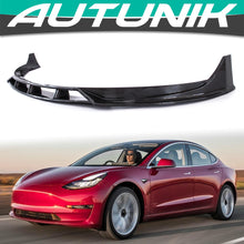 4pcs Carbon Fiber Look Front Bumper Lip Spoiler for Tesla Model 3