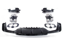 Rear Diffuser + Silver Exhaust Tips for Mercedes E W213 Sedan E300 E400 E550 AMG 2017-2020 di30
