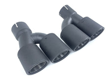 Matte Carbon M550i Dual Exhaust Tips for BMW G30 G31 5 Series 520i 530i 540i M-Sport 2017-2019-2023
