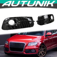 Black Front Fog Light Cover Grill For 2013-2017 AUDI Q5 Non-Sline fg172