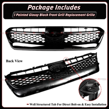 For 2015-2017 Subaru WRX STi VA OE Style Gloss Black Front Upper Mesh Grill Grille