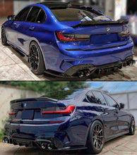 For 2019-2022 BMW G20 330i M340i M Sport CTM Rear Diffuser Black + Carbon Fiber Quad Exhaust Tips