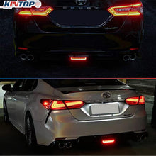 Carbon Style Rear Bumper Diffuser for 2018-2024 Toyota Camry SE XSE W/ Led Light