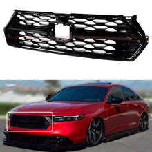 For 2023-2025 Honda Accord 11th Gen Gloss Black Front Bumper Mesh Grille