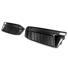 Black Front Fog Light Cover For Audi A4 B9 S-LINE S4 B9 2016-18 Honeycomb Style