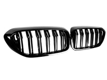 Double Slats Gloss Black Front Grille For BMW 5-Series G30 520i 530i 540i Sedan 2017-2020