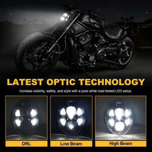 LED Headlight Hi/Low Beam Lamp DRL For Harley Davidson V-Rod VRod 2002-2017
