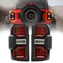 LED Raptor Tail Lights for Ford Bronco 2021-2024 Sequential Rear Lamps Pair