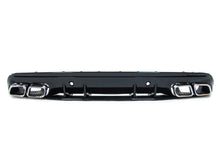 Black Diffuser w/ Chrome Exhaust Tips For Mercedes W205 Sedan C250 C300 C43 Sedan AMG