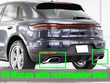 3-Layer Silver Sport Exhaust Tips Muffler Pipe For For Porsche Macan 2.0L 2019-2025