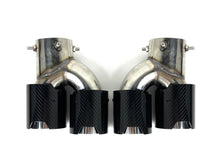 Silver Carbon Fiber Stainless Exhaust Tips Muffler for BMW G20 M340i G42 M440i G23 G26 M220i