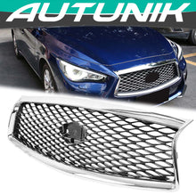 Chrome Front Bumper Upper Grill For Infiniti Q50 2014-2017