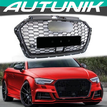 Carbon Fiber Look Front Grill for AUDI A3 8V S3 2017-2020 w/ ACC fg218