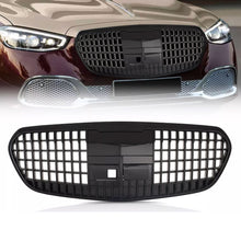 Gloss Black Front Bumper Grille For 2021-2024 Mercedes S Class W223 S450L S500 Sedan W/ACC 360 Camera