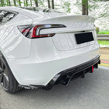 For 2024+ Tesla Model 3 Rear Bumper Lip Splitter Spoiler Diffuser Gloss Black