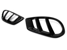 Gloss Black Fog Light Air Duct Vent Covers For 2015-2018 Mercedes Benz W205 C300 C43 AMG