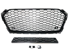 Gloss Black Badgeless Honeycomb Front Black Grille for Audi A5 S5 2017 2018 2019