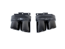63mm Inlet Exhaust Tips Muffler Black For AUDI A6 C8 A7 2019-2024 Refit to S6 S7