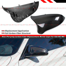 Full Dry Carbon Fiber Replacement Mirror Cover For BMW F80 M3 F82 F83 M4 F87 M2C
