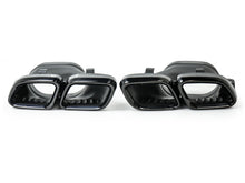 C63 Style Gloss Black Rear Diffuser + Exhaust Tips for Mercedes W205 (Non-AMG Bumper) 2015-2021