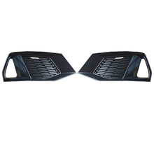 Front Bumper Fog Light Grille Cover Black For AUDI A7 C8 Sportback 2019-2024