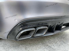C63 Style Rear Diffuser & Black Exhaust For Mercedes W205 Sedan C250 C300 C450 C43 AMG Bumper Only