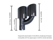 Black/Silver Dual Exhaust Tips Tail Pipes For Audi A3 8P 8V A4 B8 B9 A5 A6 Q5 TT 2.0T
