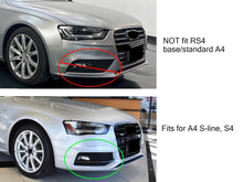 Front Bumper Fog Light Lamp Cover Grille For Audi S4/A4 S-line 2013-2015 2016