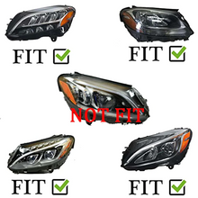 Pair LED Headlights For Mercedes C-Class W205 C200 C300 C63 Coupe Convertible 2015-2021 W/ Blue Animation