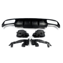 Gloss Black Rear Diffuser & Exhaust Tips For Mercedes E Class W213 Standard Bumper 2017-2020