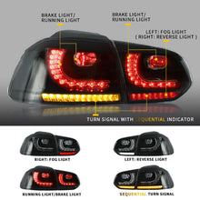 SMOKED LED Taillights fit for 10-14 VW GOLF 6 MK6 GTI 12-13 Golf R With Sequential Indicators